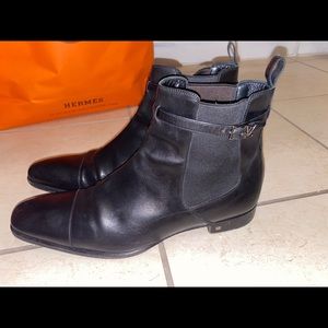 Louis Vuitton Men’s Black Leather Ankle Boot